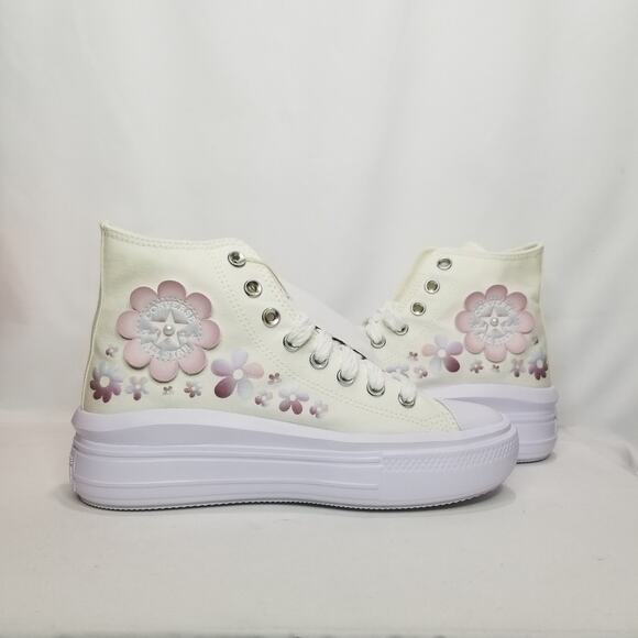 Converse Women CTAS Move Gradient Flowers Lift Hi Tops Size 8.5 A14270C NWT - Picture 3 of 8